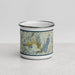 Front View Custom Mount Tallac California Map Enamel Mug in Woodblock