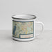 Right View Custom Mount Tallac California Map Enamel Mug in Woodblock