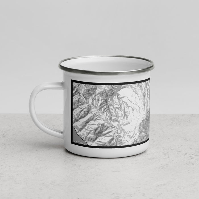 Left View Custom Mount Tamalpais California Map Enamel Mug in Classic