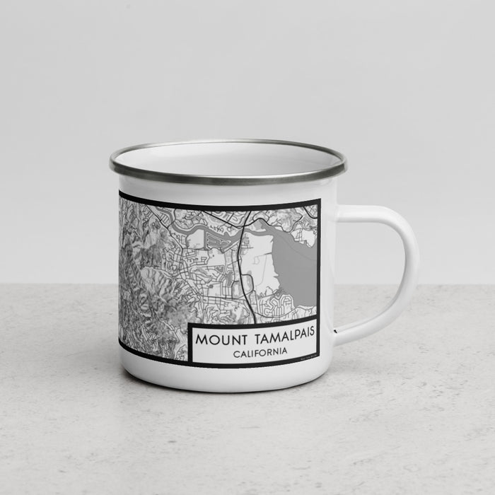 Right View Custom Mount Tamalpais California Map Enamel Mug in Classic