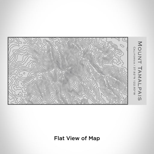 Rendered View of Mount Tamalpais California Map Engraving on 17oz Stainless Steel Insulated Cola Bottle