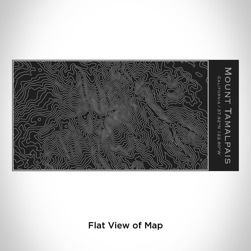 Rendered View of Mount Tamalpais California Map Engraving on 17oz Stainless Steel Insulated Cola Bottle in Black