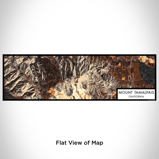 Flat View of Map Custom Mount Tamalpais California Map Enamel Mug in Ember