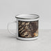 Left View Custom Mount Tamalpais California Map Enamel Mug in Ember