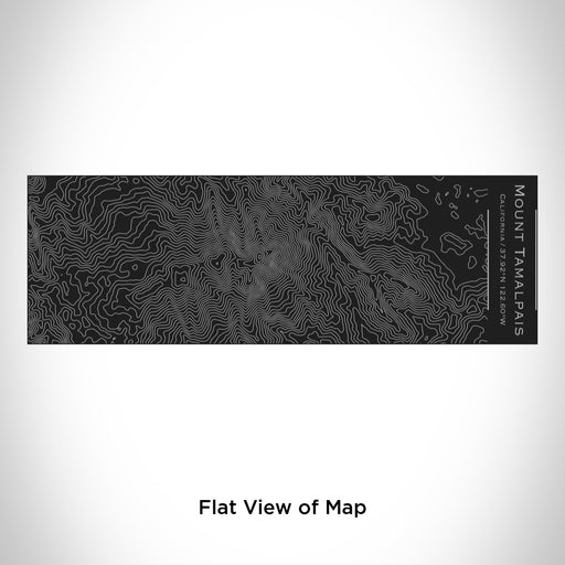 Rendered View of Mount Tamalpais California Map Engraving on 10oz Stainless Steel Insulated Cup with Sliding Lid in Black