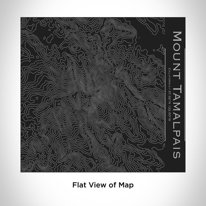 Rendered View of Mount Tamalpais California Map Engraving on 17oz Stainless Steel Insulated Tumbler in Black