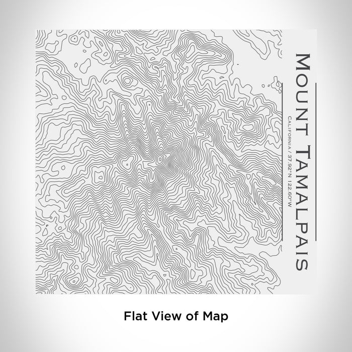 Rendered View of Mount Tamalpais California Map Engraving on 17oz Stainless Steel Insulated Tumbler in White