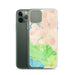 Custom Mount Tamalpais California Map Phone Case in Watercolor on Table with Laptop and Plant