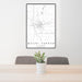 24x36 Mount Vernon Illinois Map Print Portrait Orientation in Classic Style Behind 2 Chairs Table and Potted Plant