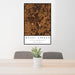 24x36 Mount Vernon Illinois Map Print Portrait Orientation in Ember Style Behind 2 Chairs Table and Potted Plant