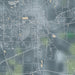 Mount Vernon Illinois Map Print in Afternoon Style Zoomed In Close Up Showing Details