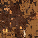 Mount Vernon Illinois Map Print in Ember Style Zoomed In Close Up Showing Details