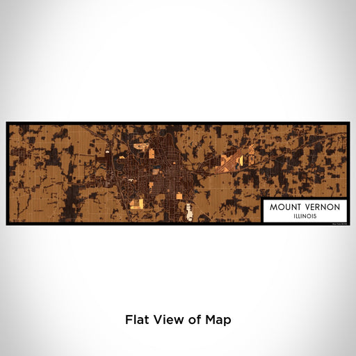 Flat View of Map Custom Mount Vernon Illinois Map Enamel Mug in Ember