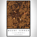 Mount Vernon Illinois Map Print Portrait Orientation in Ember Style With Shaded Background