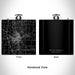Rendered View of Mount Vernon Illinois Map Engraving on 6oz Stainless Steel Flask in Black