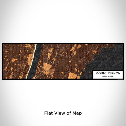 Flat View of Map Custom Mount Vernon New York Map Enamel Mug in Ember