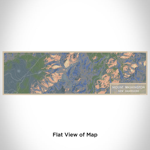 Flat View of Map Custom Mount Washington New Hampshire Map Enamel Mug in Afternoon