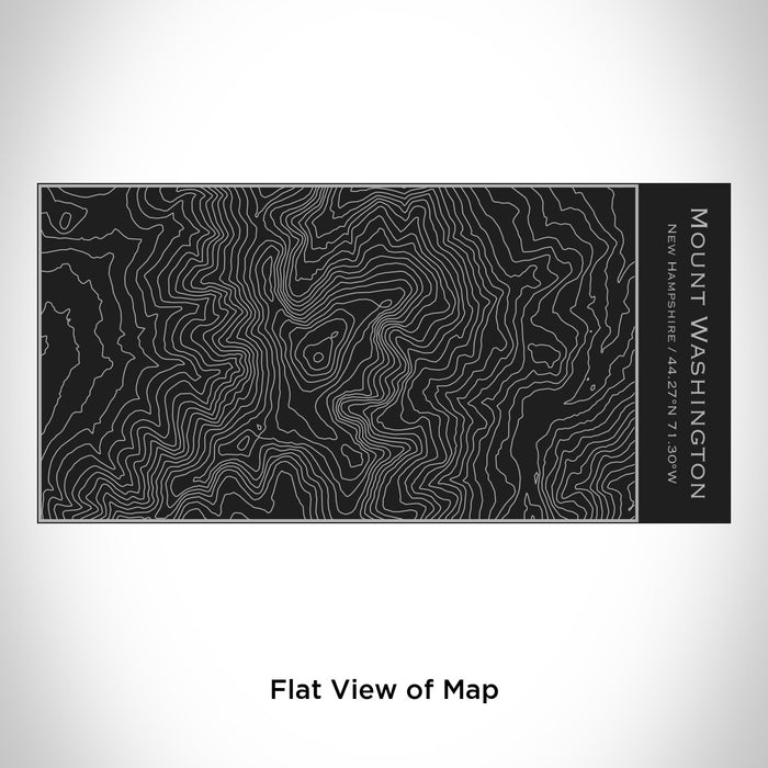 Rendered View of Mount Washington New Hampshire Map Engraving on 17oz Stainless Steel Insulated Cola Bottle in Black