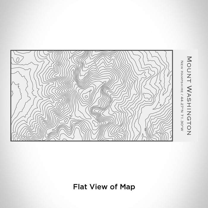 Rendered View of Mount Washington New Hampshire Map Engraving on 17oz Stainless Steel Insulated Cola Bottle in White
