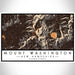 Mount Washington New Hampshire Map Print Landscape Orientation in Ember Style With Shaded Background