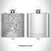 Rendered View of Mount Washington New Hampshire Map Engraving on 6oz Stainless Steel Flask