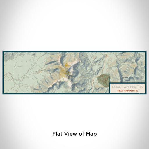 Flat View of Map Custom Mount Washington New Hampshire Map Enamel Mug in Woodblock