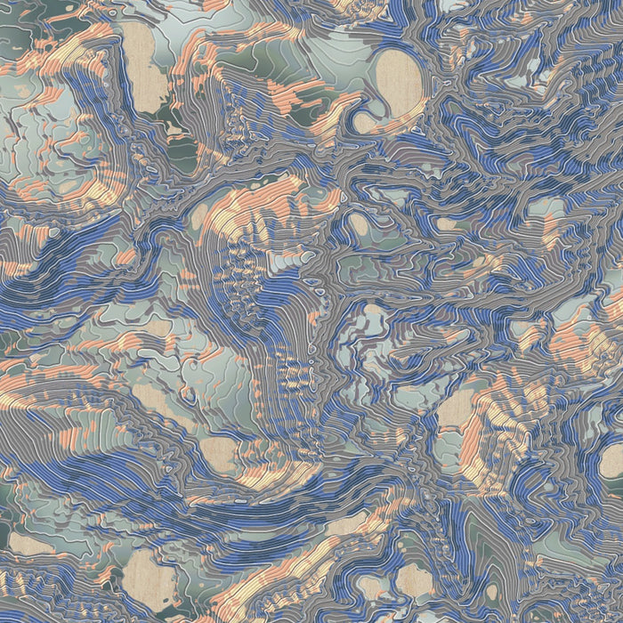 Mount Whitney California Map Print in Afternoon Style Zoomed In Close Up Showing Details