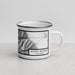 Right View Custom Mount Whitney California Map Enamel Mug in Classic