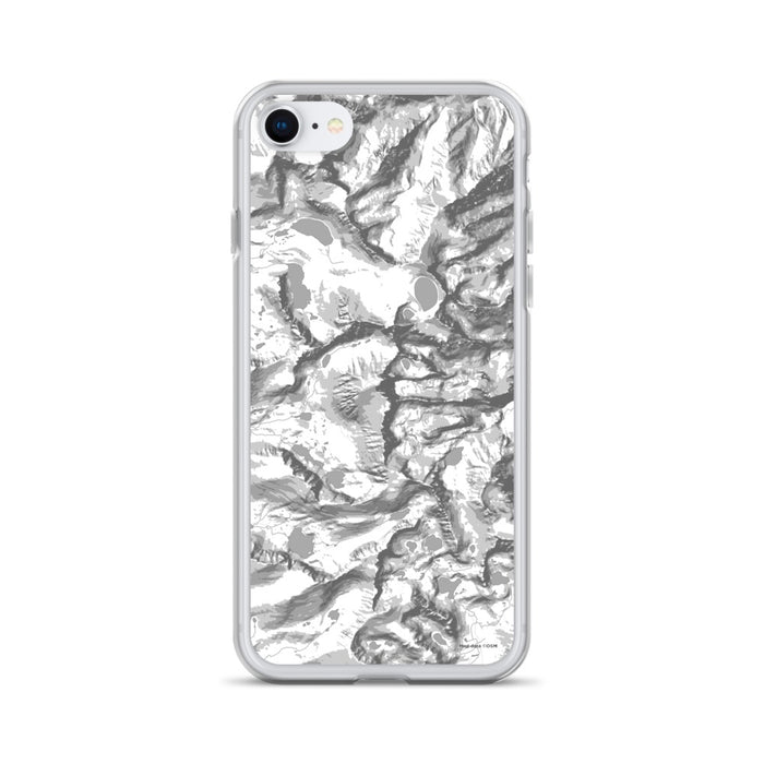 Custom Mount Whitney California Map iPhone SE Phone Case in Classic