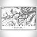Mount Whitney California Map Print Landscape Orientation in Classic Style With Shaded Background