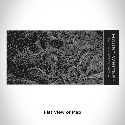 Rendered View of Mount Whitney California Map Engraving on 17oz Stainless Steel Insulated Cola Bottle in Black
