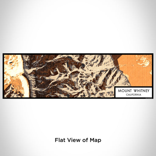 Flat View of Map Custom Mount Whitney California Map Enamel Mug in Ember
