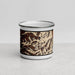 Front View Custom Mount Whitney California Map Enamel Mug in Ember