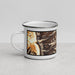 Left View Custom Mount Whitney California Map Enamel Mug in Ember