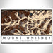 Mount Whitney California Map Print Landscape Orientation in Ember Style With Shaded Background