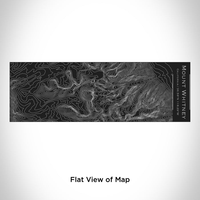 Rendered View of Mount Whitney California Map Engraving on 10oz Stainless Steel Insulated Cup with Sliding Lid in Black