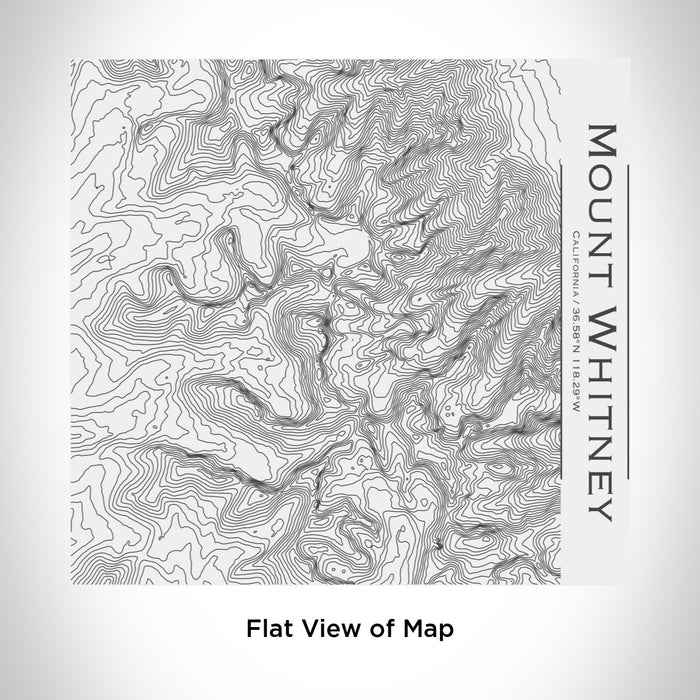 Rendered View of Mount Whitney California Map Engraving on 17oz Stainless Steel Insulated Tumbler in White