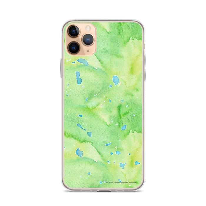 Custom Mount Whitney California Map Phone Case in Watercolor