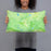 Person holding 20x12 Custom Mount Whitney California Map Throw Pillow in Watercolor