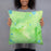 Person holding 18x18 Custom Mount Whitney California Map Throw Pillow in Watercolor