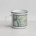 Left View Custom Mount Whitney California Map Enamel Mug in Woodblock