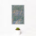 12x18 Mount Wilson Colorado Map Print Portrait Orientation in Afternoon Style With Small Cactus Plant in White Planter