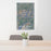 24x36 Mount Wilson Colorado Map Print Portrait Orientation in Afternoon Style Behind 2 Chairs Table and Potted Plant