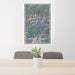 24x36 Mount Wilson Colorado Map Print Portrait Orientation in Afternoon Style Behind 2 Chairs Table and Potted Plant