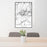 24x36 Mount Wilson Colorado Map Print Portrait Orientation in Classic Style Behind 2 Chairs Table and Potted Plant
