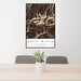 24x36 Mount Wilson Colorado Map Print Portrait Orientation in Ember Style Behind 2 Chairs Table and Potted Plant
