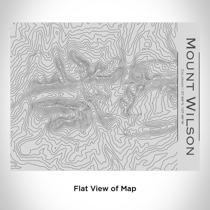 Rendered View of Mount Wilson Colorado Map Engraving on 20oz Stainless Steel Insulated Bottle with Bamboo Top