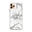 Custom iPhone 11 Pro Max Mount Wilson Colorado Map Phone Case in Classic