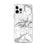 Custom iPhone 12 Pro Max Mount Wilson Colorado Map Phone Case in Classic