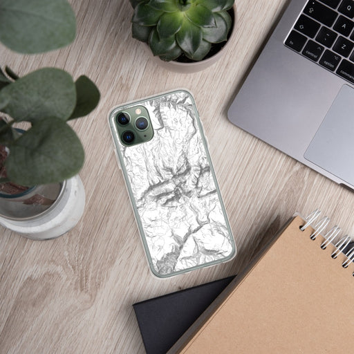 Custom Mount Wilson Colorado Map Phone Case in Classic on Table with Laptop and Plant